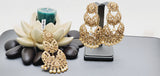 Boutique Style New High Quality Indian Reverse Kundan Long Tikka Earrings Set