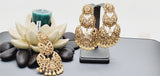 Boutique Style New High Quality Indian Reverse Kundan Long Tikka Earrings Set