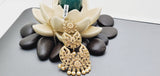 Boutique Style New High Quality Indian Reverse Kundan Long Tikka Earrings Set