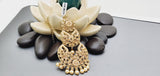 Boutique Style New High Quality Indian Reverse Kundan Long Tikka Earrings Set