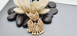 Boutique Style New High Quality Indian Reverse Kundan Long Tikka Earrings Set