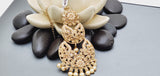 Boutique Style New High Quality Indian Reverse Kundan Long Tikka Earrings Set