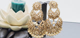 Boutique Style New High Quality Indian Reverse Kundan Long Tikka Earrings Set