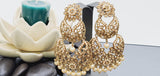 Boutique Style New High Quality Indian Reverse Kundan Long Tikka Earrings Set