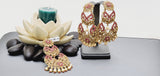 Boutique Style New High Quality Indian Polki Reverse Kundan Long Tikka Earrings Set