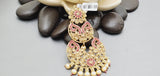 Boutique Style New High Quality Indian Polki Reverse Kundan Long Tikka Earrings Set