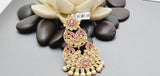 Boutique Style New High Quality Indian Polki Reverse Kundan Long Tikka Earrings Set