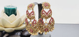 Boutique Style New High Quality Indian Polki Reverse Kundan Long Tikka Earrings Set