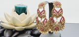 Boutique Style New High Quality Indian Polki Reverse Kundan Long Tikka Earrings Set