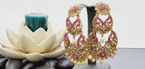 Boutique Style New High Quality Indian Polki Reverse Kundan Long Tikka Earrings Set