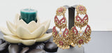 Boutique Style New High Quality Indian Polki Reverse Kundan Long Tikka Earrings Set