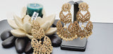 Boutique Style New High Quality Indian Polki Reverse Kundan Long Tikka Earrings Set