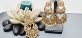 Boutique Style New High Quality Indian Polki Reverse Kundan Long Tikka Earrings Set