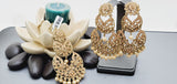 Boutique Style New High Quality Indian Polki Reverse Kundan Long Tikka Earrings Set