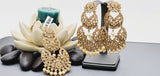 Boutique Style New High Quality Indian Polki Reverse Kundan Long Tikka Earrings Set