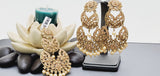 Boutique Style New High Quality Indian Polki Reverse Kundan Long Tikka Earrings Set