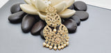 Boutique Style New High Quality Indian Polki Reverse Kundan Long Tikka Earrings Set