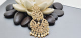 Boutique Style New High Quality Indian Polki Reverse Kundan Long Tikka Earrings Set