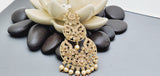 Boutique Style New High Quality Indian Polki Reverse Kundan Long Tikka Earrings Set