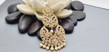 Boutique Style New High Quality Indian Polki Reverse Kundan Long Tikka Earrings Set