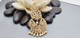 Boutique Style New High Quality Indian Polki Reverse Kundan Long Tikka Earrings Set