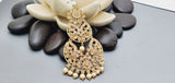 Boutique Style New High Quality Indian Polki Reverse Kundan Long Tikka Earrings Set