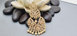 Boutique Style New High Quality Indian Polki Reverse Kundan Long Tikka Earrings Set