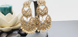 Boutique Style New High Quality Indian Polki Reverse Kundan Long Tikka Earrings Set