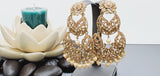 Boutique Style New High Quality Indian Polki Reverse Kundan Long Tikka Earrings Set