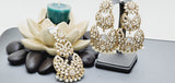 Boutique Style New High Quality Indian Polki Reverse Kundan Long Tikka Earrings Set