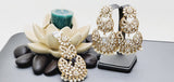 Boutique Style New High Quality Indian Polki Reverse Kundan Long Tikka Earrings Set