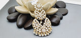 Boutique Style New High Quality Indian Polki Reverse Kundan Long Tikka Earrings Set