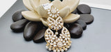 Boutique Style New High Quality Indian Polki Reverse Kundan Long Tikka Earrings Set