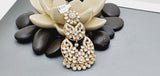 Boutique Style New High Quality Indian Polki Reverse Kundan Long Tikka Earrings Set