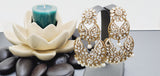 Boutique Style New High Quality Indian Polki Reverse Kundan Long Tikka Earrings Set