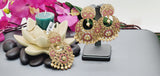 Elegant Premium Quality New Collection In India Polki Kundan Tikka Earrings Set