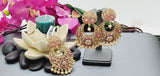 Elegant Premium Quality New Collection In India Polki Kundan Tikka Earrings Set