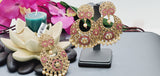 Elegant Premium Quality New Collection In India Polki Kundan Tikka Earrings Set