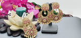 Elegant Premium Quality New Collection In India Polki Kundan Tikka Earrings Set