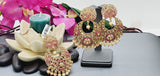 Elegant Premium Quality New Collection In India Polki Kundan Tikka Earrings Set