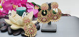 Elegant Premium Quality New Collection In India Polki Kundan Tikka Earrings Set