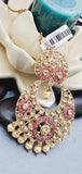 Elegant Premium Quality New Collection In India Polki Kundan Tikka Earrings Set