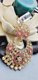 Elegant Premium Quality New Collection In India Polki Kundan Tikka Earrings Set