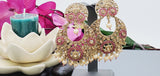Elegant Premium Quality New Collection In India Polki Kundan Tikka Earrings Set