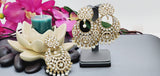 Beautiful Premium Quality  New Collection In Indian Polki Kundan Bollywood Tikka Earrings Set