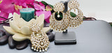 Beautiful Premium Quality  New Collection In Indian Polki Kundan Bollywood Tikka Earrings Set