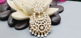 Beautiful Premium Quality  New Collection In Indian Polki Kundan Bollywood Tikka Earrings Set