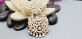 Beautiful Premium Quality  New Collection In Indian Polki Kundan Bollywood Tikka Earrings Set