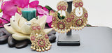 Absolutely Stunning High Quality  Best Collection In Indian Bollywood Polki Kundan Tikka Earrings Set
