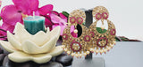 Absolutely Stunning High Quality  Best Collection In Indian Bollywood Polki Kundan Tikka Earrings Set